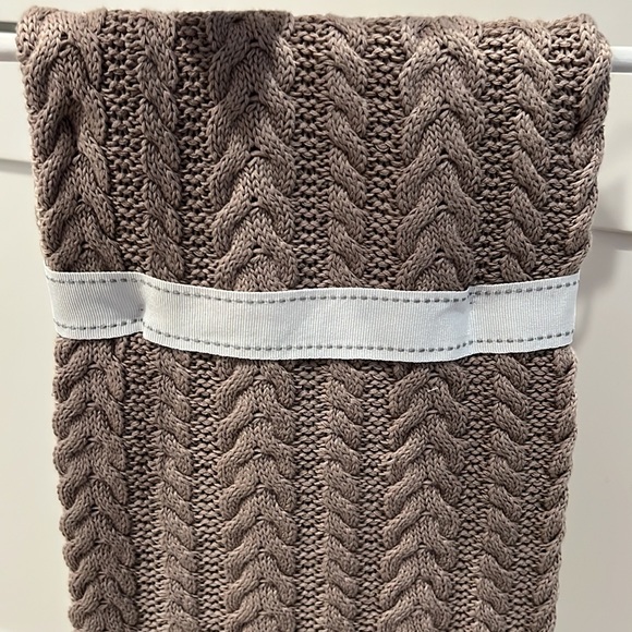 Silvercloud knit baby blanket stroller/pram 100%cotton brown color neutral new - Picture 5 of 8